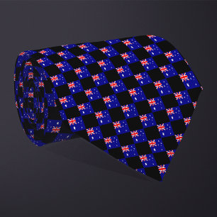 Kontrollerad Australien Flagga Mönster Slips