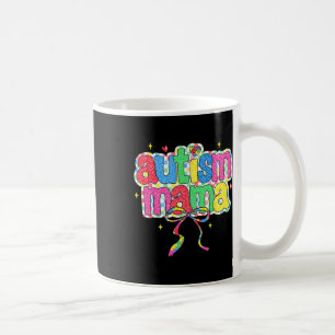Kontrollerad Autism Mamma Coquette Bow Autism Awar Kaffemugg