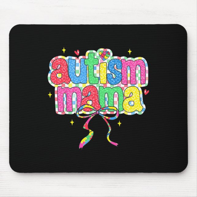 Kontrollerad Autism Mamma Coquette Bow Autism Awar Musmatta (Framsidan)