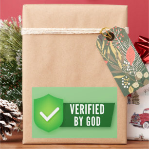 Kontrollerad av Gud Christian Faith Believer Funny Rektangulärt Klistermärke