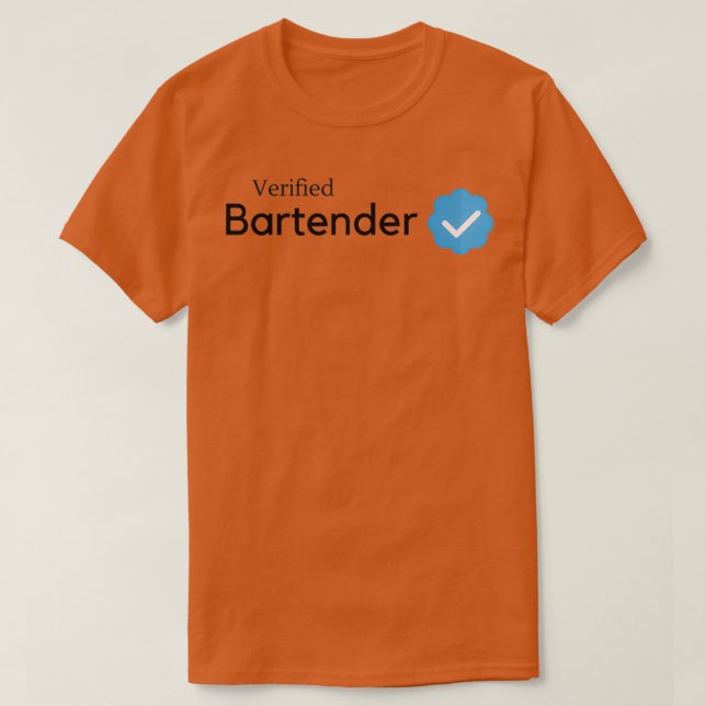 Kontrollerad Bartender T Shirt (Design framsida)
