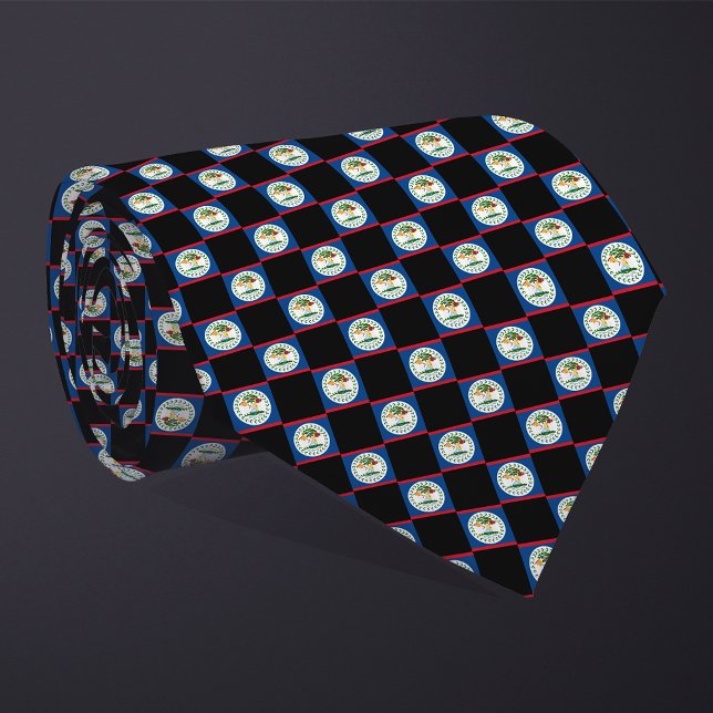 Kontrollerad Belize Flagga Mönster Slips (Skapare uppladdad)