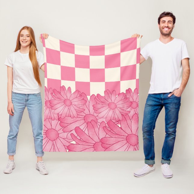 Kontrollerad blomsterkopia fleecefilt (På plats)