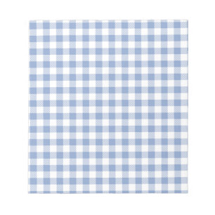 Kontrollerad Blue Gingham Classic Mönster Anteckningsblock