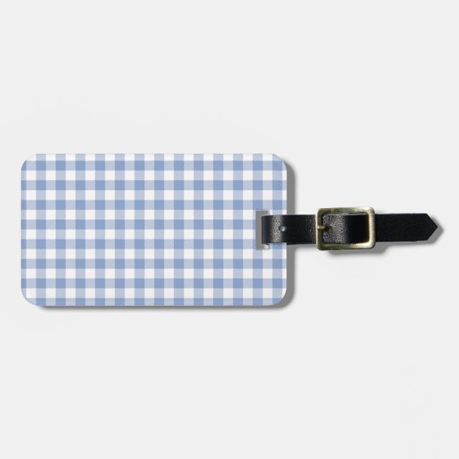 Kontrollerad Blue Gingham Classic Mönster Bagagebricka (Horisontell Framsida)