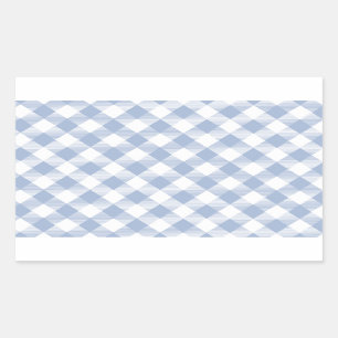Kontrollerad Blue Gingham Classic Mönster Rektangulärt Klistermärke