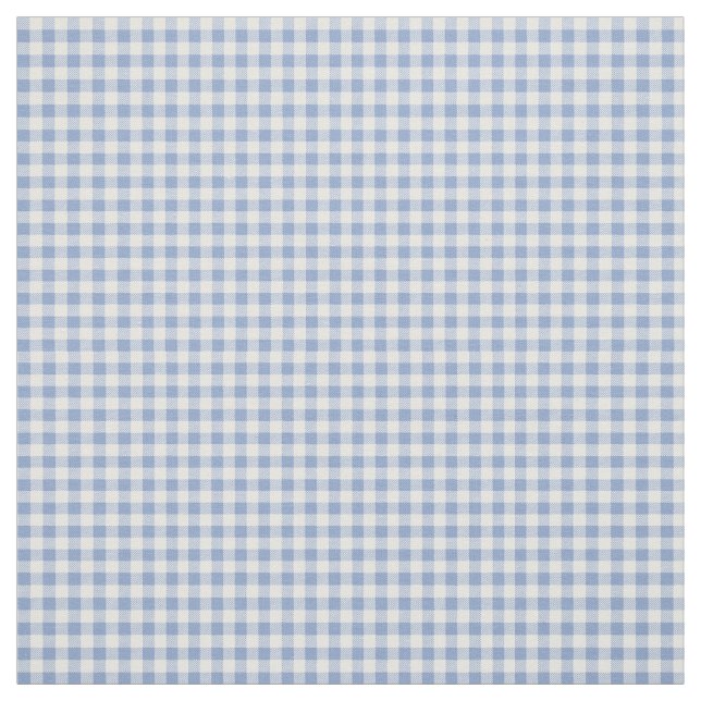 Kontrollerad Blue Gingham Classic Mönster Tyg (Provkarta)