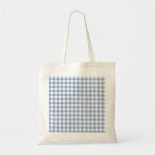 Kontrollerad Blue Gingham Classic Mönster Tygkasse