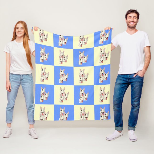 Kontrollerad Bull Terrier Fleece Blanket (På plats)