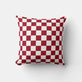 Kontrollerad Burgundy och White Kudde