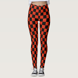 Kontrollerad China Flagga Mönster Leggings