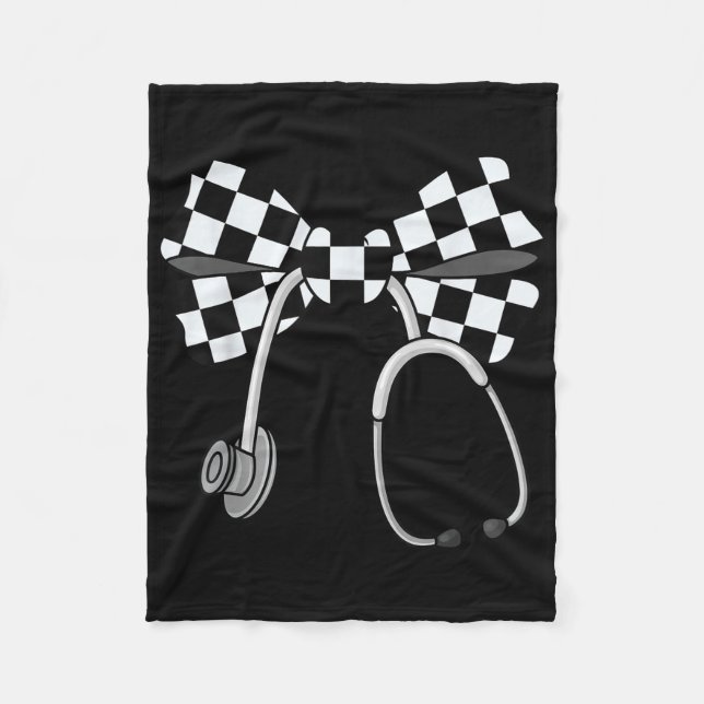 Kontrollerad coquette Nurse Stethoscope Bow-kontro Fleecefilt (Framsidan)