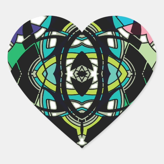 Kontrollerad design hjärtformat klistermärke (Framsida)