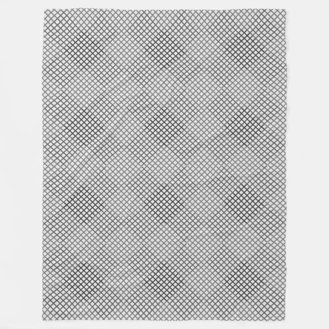 Kontrollerad diagonal 2 ton mönster w OffWhite Fleecefilt (Framsidan)