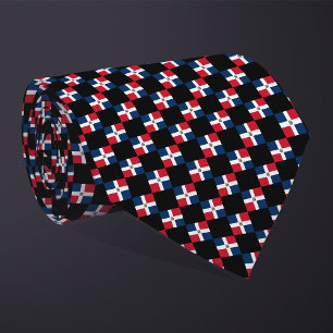 Kontrollerad Dominikanska republiken Flagga Mönste Slips