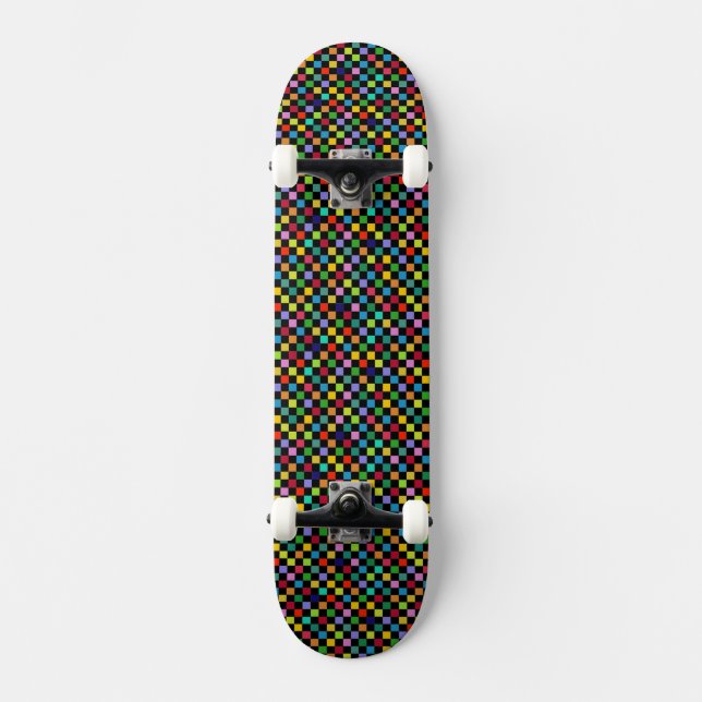 Kontrollerad Färg Mönster Old School Skateboard Bräda 21,6 Cm (Framsida)