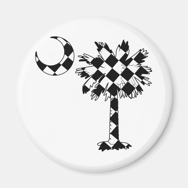 Kontrollerad Flagga Palmetto Magnet (Framsidan)