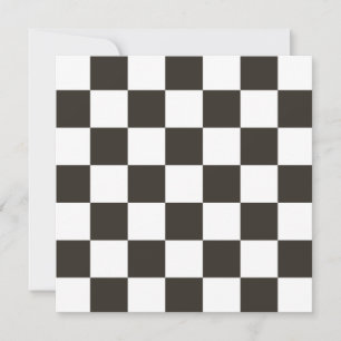 Kontrollerad Flagga (svartvitt) (Checker Mönster) Kort