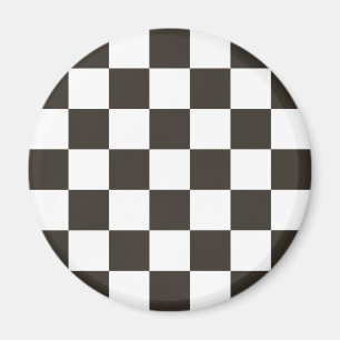 Kontrollerad Flagga (svartvitt) (Checker Mönster) Magnet