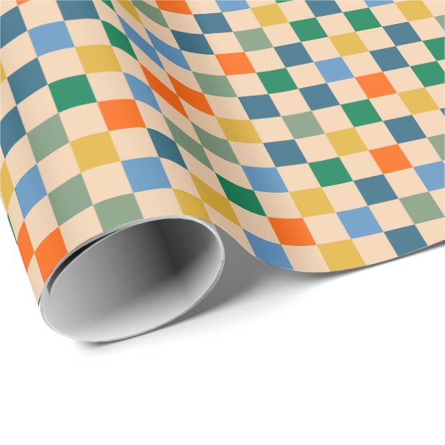 Kontrollerad flera Färg-Mönster Presentpapper (Rullad Hörn)