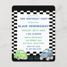 Kontrollerad Födelsedagsfest för Flagga Watercolor Inbjudningar