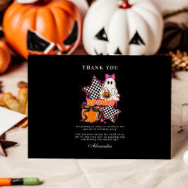 Kontrollerad Ghost Halloween 1:a födelsedagen Tack Kort