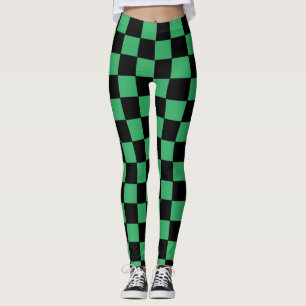 Kontrollerad Grönt och svart Leggings