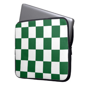 Kontrollerad Grönt och vitt Laptop Sleeve