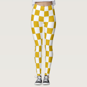 Kontrollerad gult för senap och vit leggings