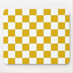 Kontrollerad gult för senap och vit musmatta