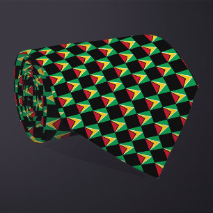 Kontrollerad Guyana Flagga Mönster Slips