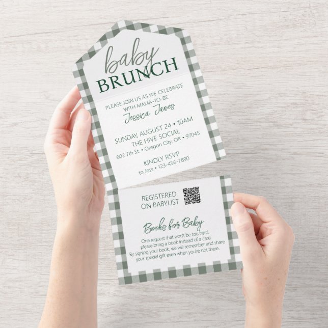 Kontrollerad inbjudan till Brunch i Baby - Av för  (Avrivbar del)