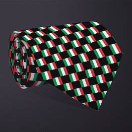 Kontrollerad Italien Flagga Mönster Slips