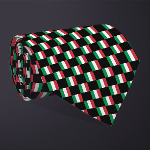 Kontrollerad Italien Flagga Mönster Slips