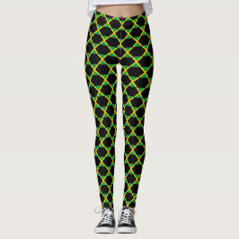 Kontrollerad Jamaica Flagga Mönster Leggings