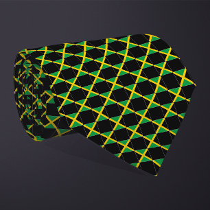 Kontrollerad Jamaica Flagga Mönster Slips