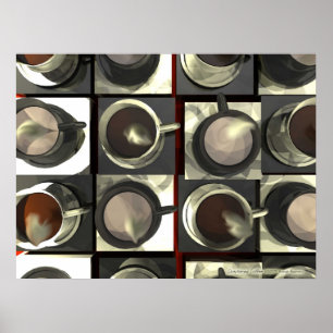 Kontrollerad kaffe poster
