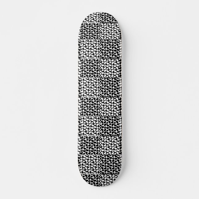 Kontrollerad Kärlek i svartvitt Mini Skateboard Bräda 18,5 Cm (Framsida)