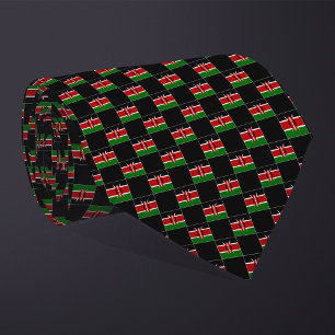 Kontrollerad Kenya Flagga Mönster Slips