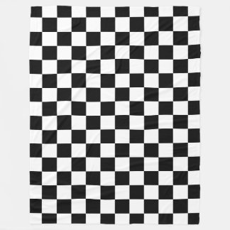 Kontrollerad kontroll av svart, vitt kontrollbord fleecefilt