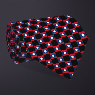 Kontrollerad Laos Flagga Mönster Slips