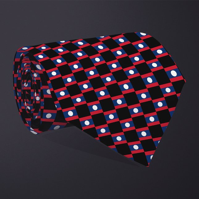 Kontrollerad Laos Flagga Mönster Slips (Skapare uppladdad)