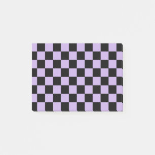 Kontrollerad lavender och svart post-it block