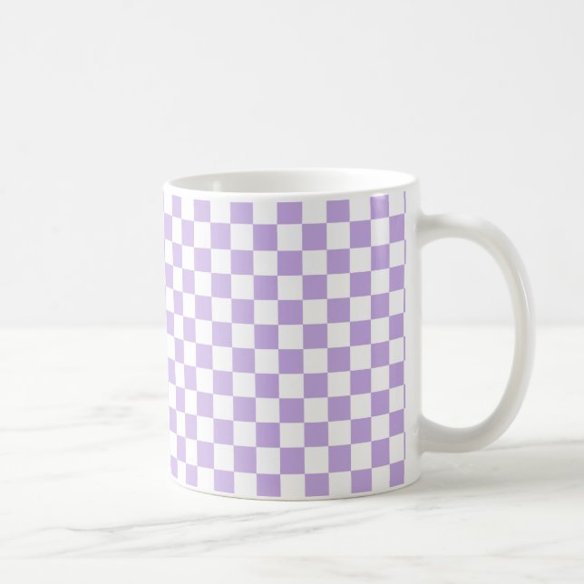 Kontrollerad lavender och vit kaffemugg (Höger)