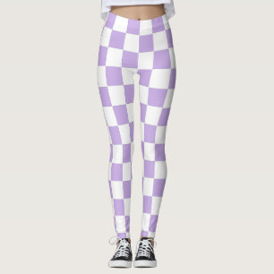 Kontrollerad lavender och vit leggings