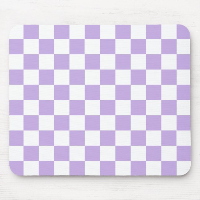 Kontrollerad lavender och vit musmatta (Framsidan)