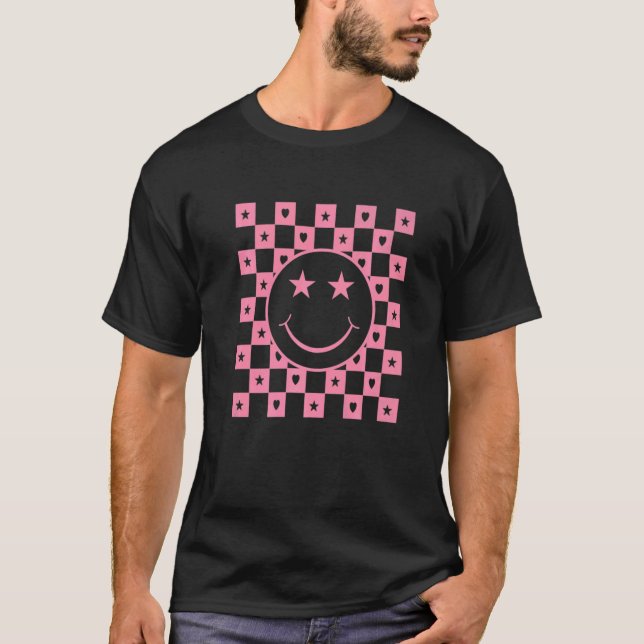 Kontrollerad leende Ansikte T Shirt (Framsida)
