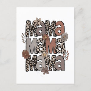 Kontrollerad Leopard Tävling Funny Mamma Tävling M Helg Vykort