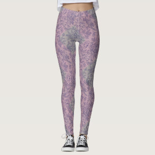 Kontrollerad liten grönt i mönster med lrosa BG Leggings