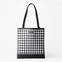 Kontrollerad lutning TI Monogrammed BW Tote Bag